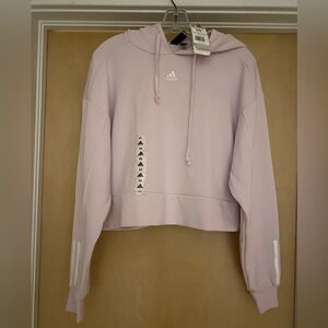 NWT Adidas Women's Pink Crop Hoodie